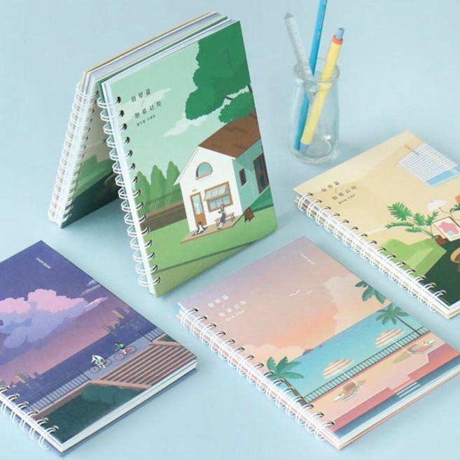 아이코닉 하루끝 하루시작 가계부 (만년형 캐쉬북), 02 선셋비치, 02 선셋비치