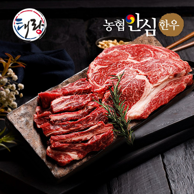 농협안심한우 1등급 오늘도 수고했소 구이세트 450g (등심250g+갈비살200g), 1개