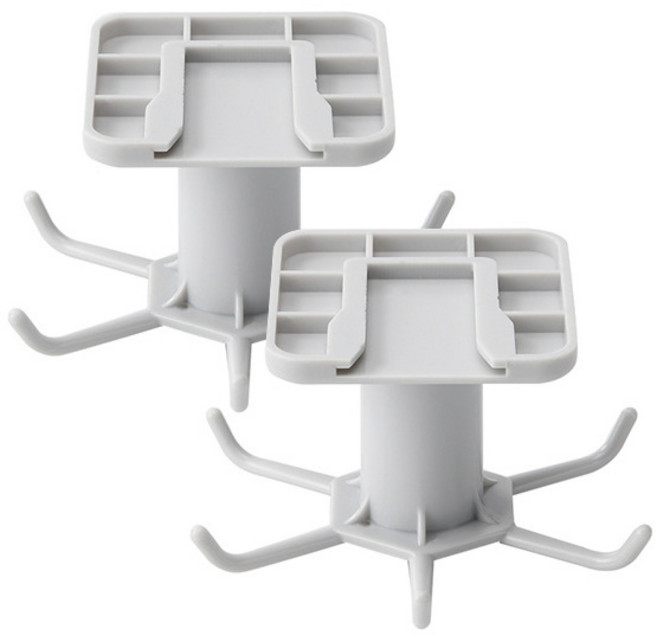 문어발 수납 걸이 주방용품 행거 360도 회전, 2개