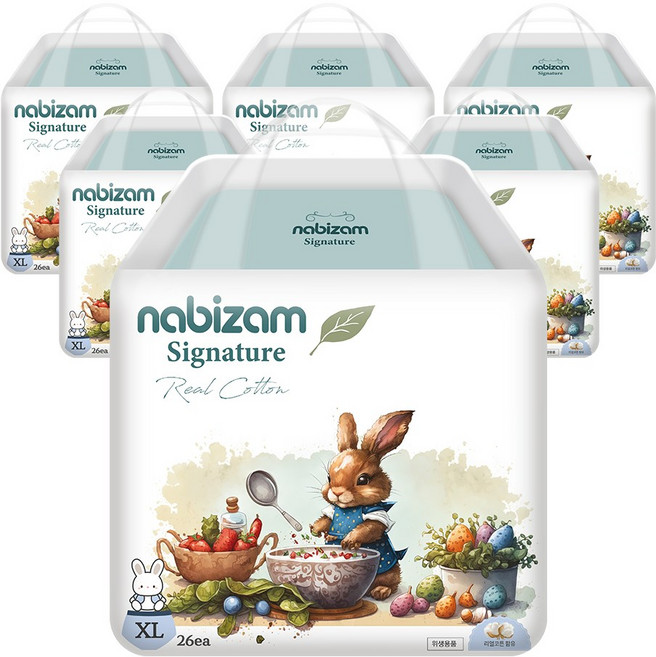 나비잠 기저귀 시그니처 팬티 6팩, 특대형(XL), 156개