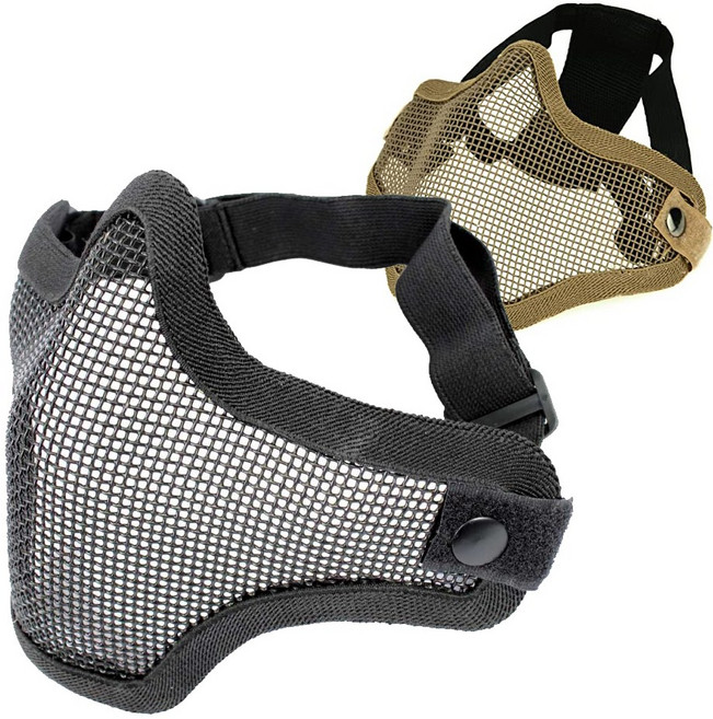 메쉬마스크 철망마스크 얼굴보호장비 안면보호 철망가면 서바이벌 밀리터리 안전장비 밀리터리군장 군인용품 전면마스크 서바이벌안전장비 토이아이템, 황색(1점식), 1개