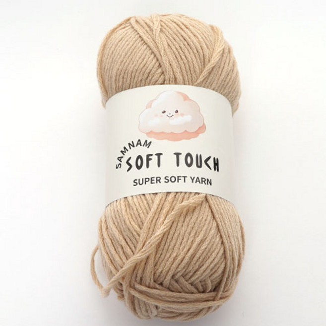 삼남뜨개실 소프트터치 아크릴실 100g, 08 베이지, 1개, 소프트 터치 100g
