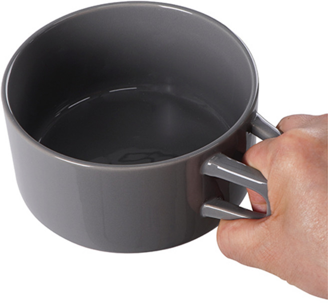 핑거루 렌지볼 750ml 손잡이가 뜨겁지 않아 바로잡는 전자레인지용기 시리얼볼 샐러드볼 다용도볼, 그레이, 1개