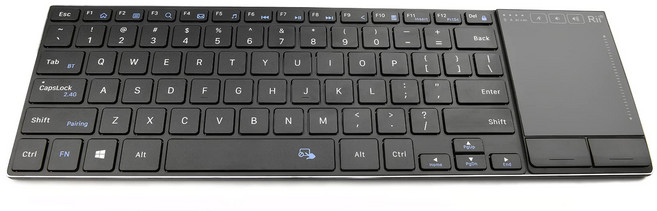 Rii 무선 블루투스 충전식 미니 키보드 멀티 터치 터치패드 호환 PC 맥 노트북 윈도우 K22S