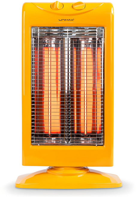 유니맥스 2단 탄소관 전기히터, UHC-6014-M, 머스타드