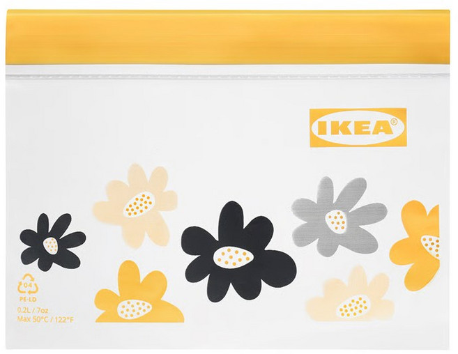 이케아 ISTAD 지퍼팩 미니 60매, 1세트