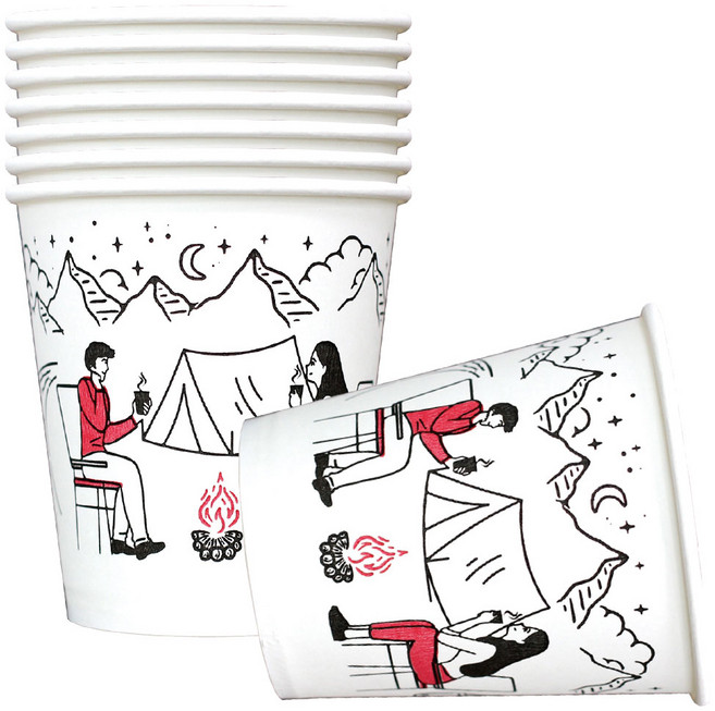 페이퍼맥스 캠핑 종이컵 180ml 2000개, 1개입