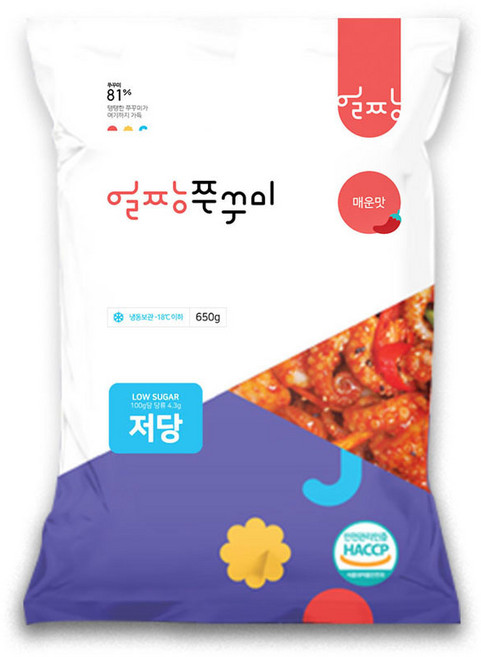 얼짱쭈꾸미 매운맛 650g, 5개