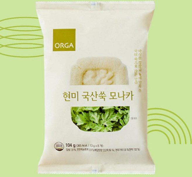 올가 현미 국산쑥 모나카 8입, 1개, 104g