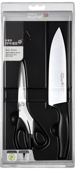 도루코 베이직 주방용 칼 가위 세트 1호, 1세트, 칼 + 가위