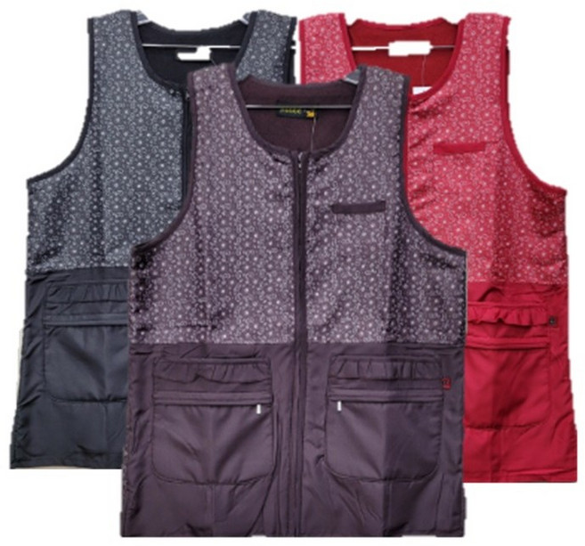 (빅사이즈)겨울 방한 기모 누빔앞치마, 방수기모플리스앞치마, 블랙, 1개