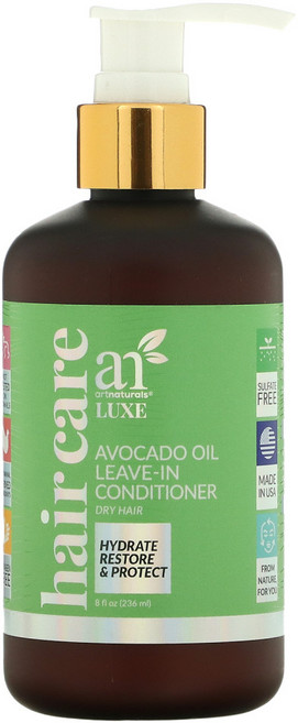 Artnaturals 모발 관리 Luxe Avocado Oil Leave-In 컨디셔너 Dry Hair 8 fl oz (236 ml), 1개, 236ml