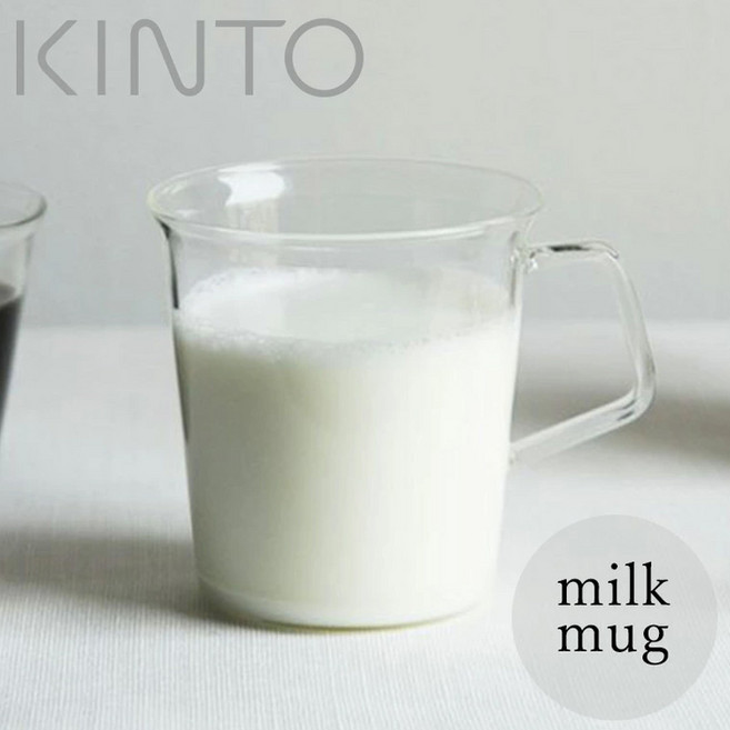 KINTO 캐스트 내열 유리 머그컵, 310밀크, 1개