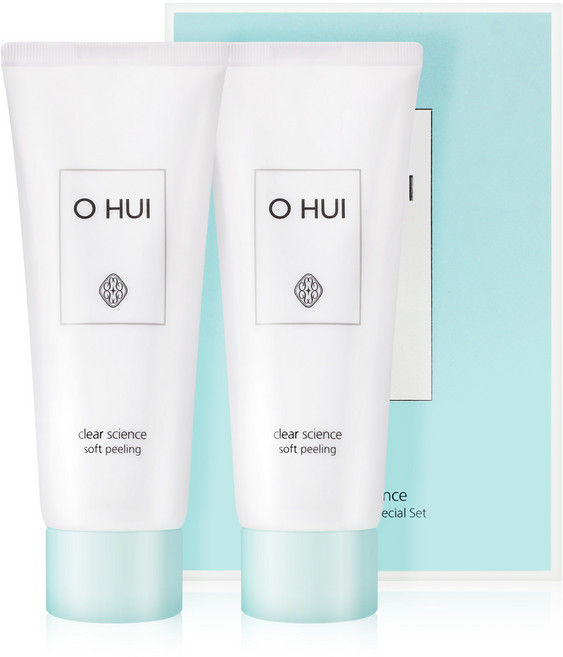 오휘 클리어 사이언스 소프트 스크럽 필링 100ml 더블 기획세트 얼굴 필링젤 저자극 페이스 스크럽, 2개