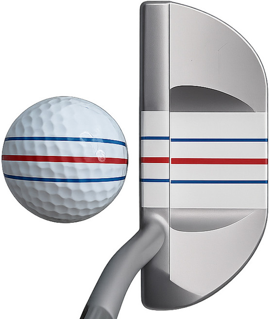 3타줄이기 퍼터 스티커 4매입 삼선 골프 퍼팅라인 트리플라이너, 화이트, 4개