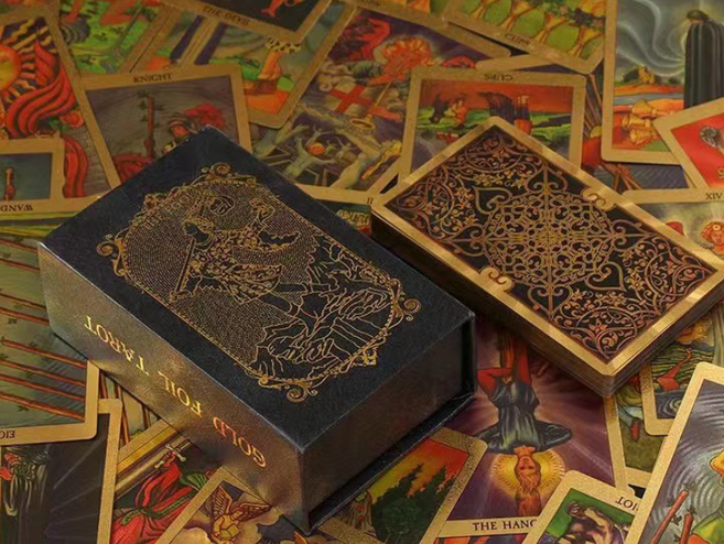 금박타로세트 주머니 스프레드천 제공, 1개, 금박