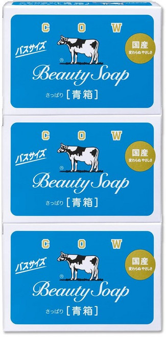 COW 牛乳石鹼 藍盒 Beauty Soap 130g x3入, 390g, 1個