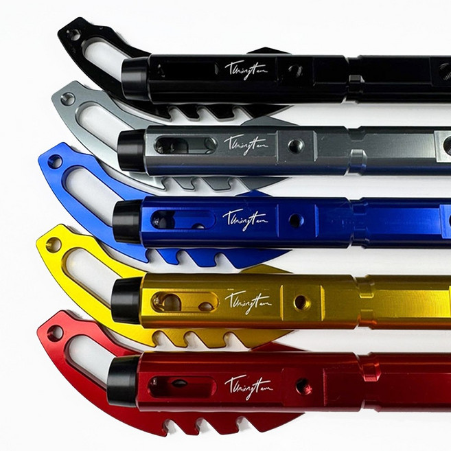 튜닝템 유니버셜 M8 오토바이 크로스바 멀티바 NMAX XMAX PCX 포르자350 UHR 튜닝 핸들바, 티타늄, 1개