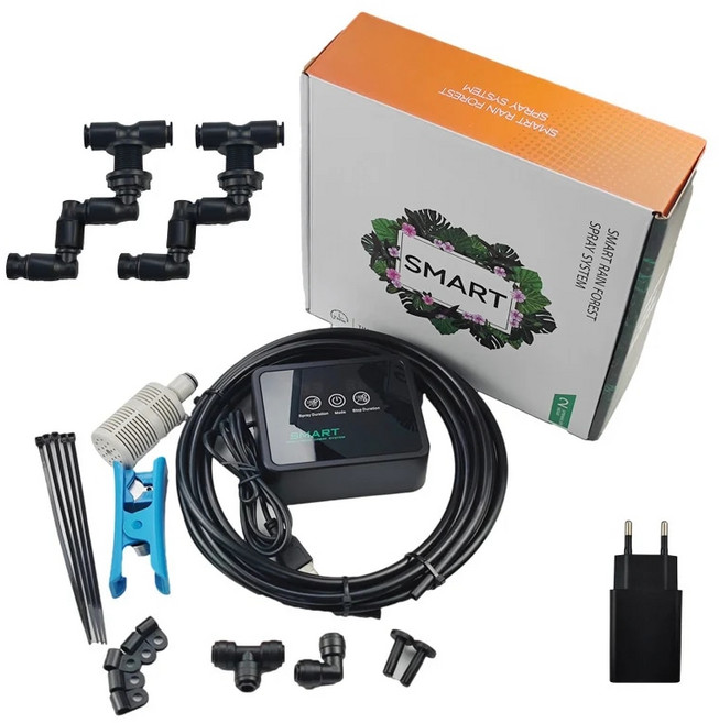 산업용가습기 타워형가습기 스마트 파충류 안개 테라리움 전자 타이머 자동 우림 스프레이 시스템 키트 스프링클러 제어, 1개