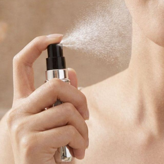 쿠픽스 스프레이 향수공병 휴대용 안개분사 미스트 용기, 1개, 실버