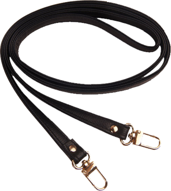 MHM 베이직 가죽 롱 스트랩. 숄더스트랩. 핸드백줄 126cm, 블랙, 1개