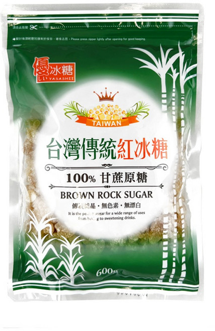 【台灣達正食品】台灣傳統紅冰糖, 600g, 1包