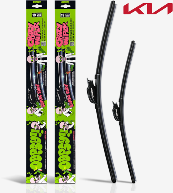 기아 웁시 발수코팅 실리콘 와이퍼 간편날교체 운전석 조수석 세트, 스팅어 (17년~현재)