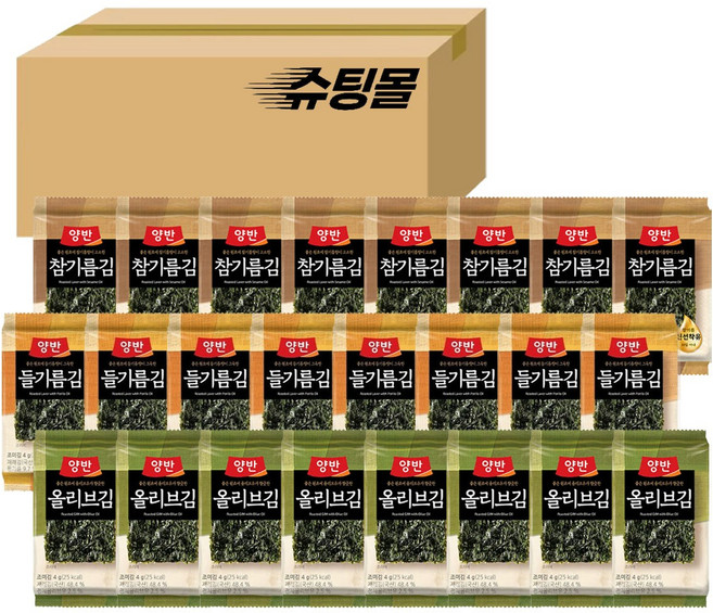 동원 양반 식탁김 24봉 혼합 3종 (참기름/들기름/올리브)