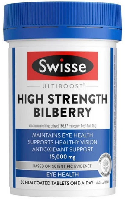 스위스 울티부스트 하이 스트렝스 빌베리 타블렛, 1개, 30정 - 쿠팡