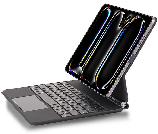 아이패드 프로 M4 11인치 13인치 포고핀 키보드 케이스 A2836 A2837 A3006 A2925 A2962 A3007 키스킨 무료증정, 아이패드프로 M4 11인치, 1개