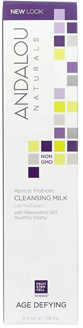 Andalou Naturals Apricot 프로바이오틱 클렌징 밀크 173.8ml(6온스), 178ml, 1 - 쿠팡
