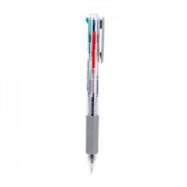 생활 TBZ DELI 아리스 4색 투명 볼펜 EQ182 0.7mm, 본상품