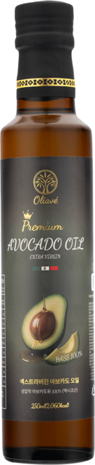 올리아베 엑스트라버진 멕시코 최상급 HASS품종 % 냉압착 아보카도오일, 1개, 250ml