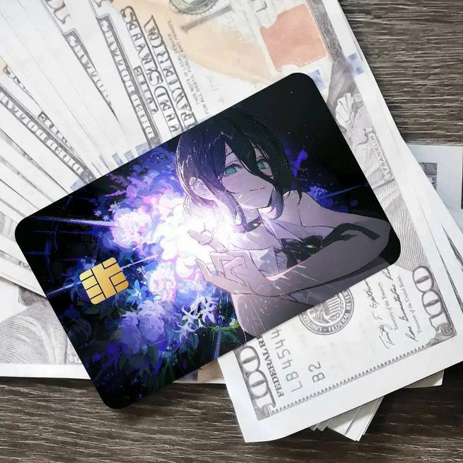 체인소맨 캐릭터 레제 카드 스티커 교통카드 버스 티머니 체크카드 신용카드 레제편 비공식 굿즈, small chip, 9