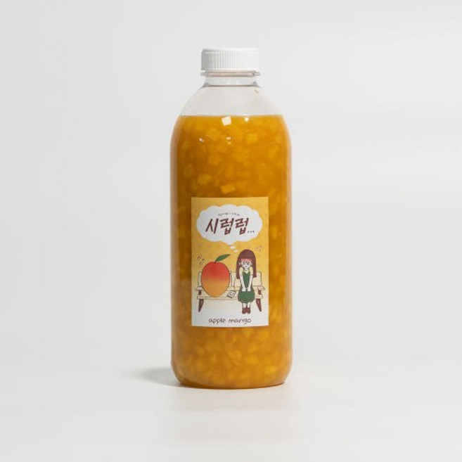[시럽럽] 애플망고청 수제 과일청 망고퓨레 망고라떼, 550g, 1개, 1개입