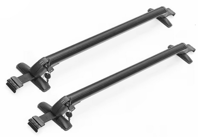 킹콩 루프랙 없는 문틀형 저상형 가로바 자동차 루프렉, 1세트, 블랙