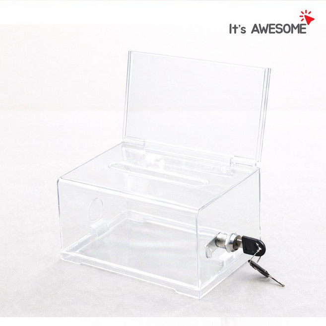 성림아크릴 다용도 이벤트함 아크릴 응모 모금함 CH, 1개