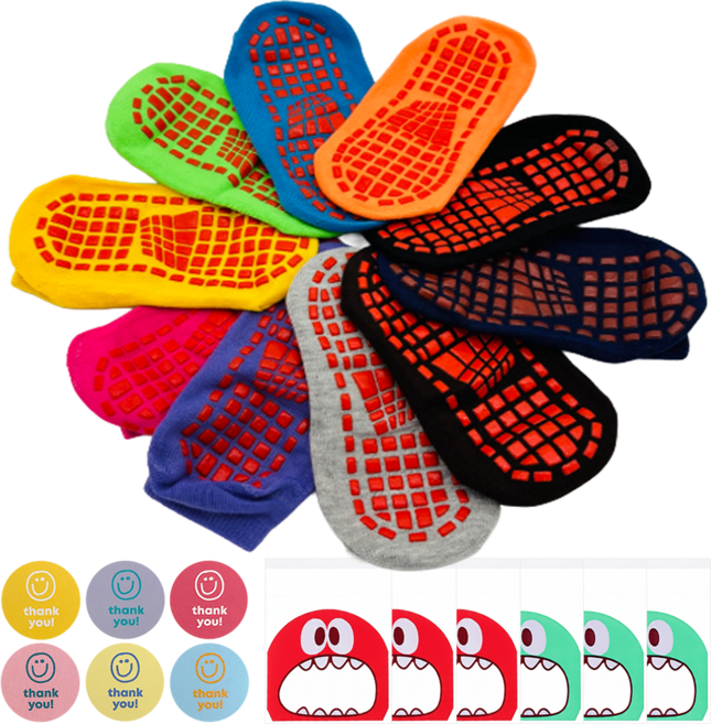 아미스상점 미끄럼방지 실내놀이터 논슬립 선물 답례품 양말+포장봉투+스티커, 1세트, 남아 혼합 5종