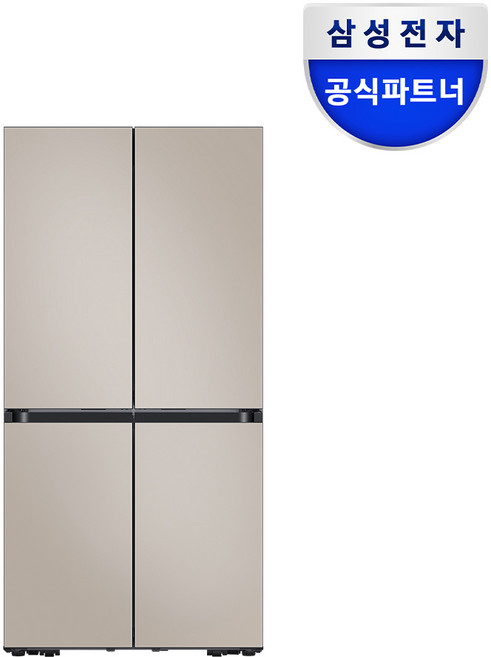 삼성전자 비스포크 키친핏 냉장고 4도어 1등급 RM70F64R1G 올에센셜베이지