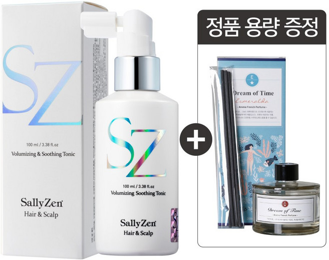 SallyZen 셀리젠 볼류마이징 수딩 토닉 100ml 두피 케어 여성 탈모 예방 클링 머리 냄새 제거, 셀리젠 볼류마이징 수딩 토닉1개(사은품 디퓨저), 1개