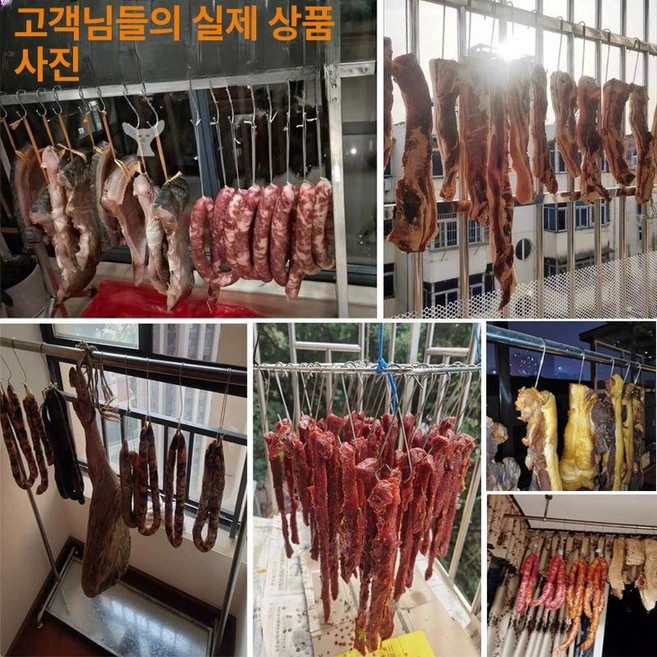 스테인레스 바베큐 s자고리 고리 스테인리스 정육고리 항아리 자 고기걸이 훈제 스텐 후크, 4. 길이15CM 60개 하중10kg