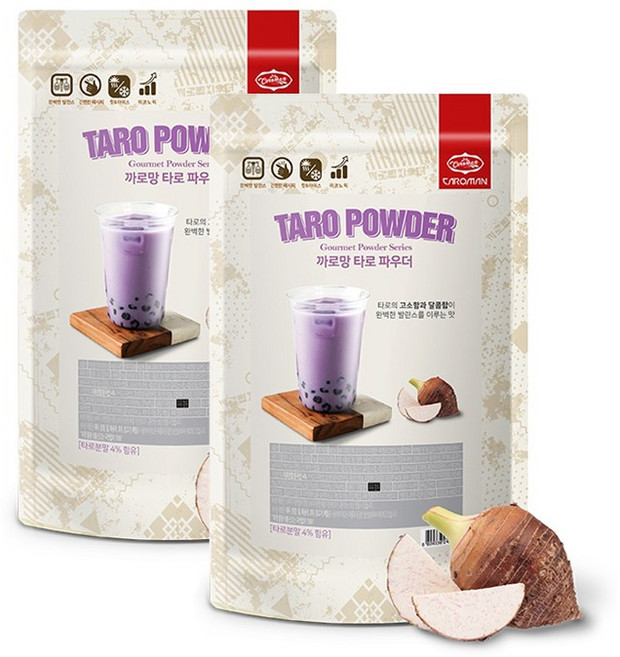 까로망 타로 버블티 파우더, 1kg, 1개입, 2개