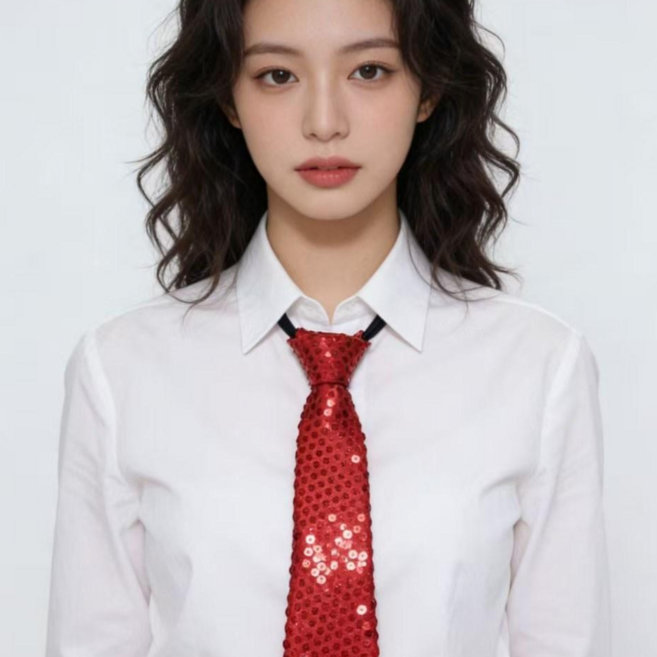 스팽글 자동 넥타이 반짝이 큐빅 화려한 의상소품