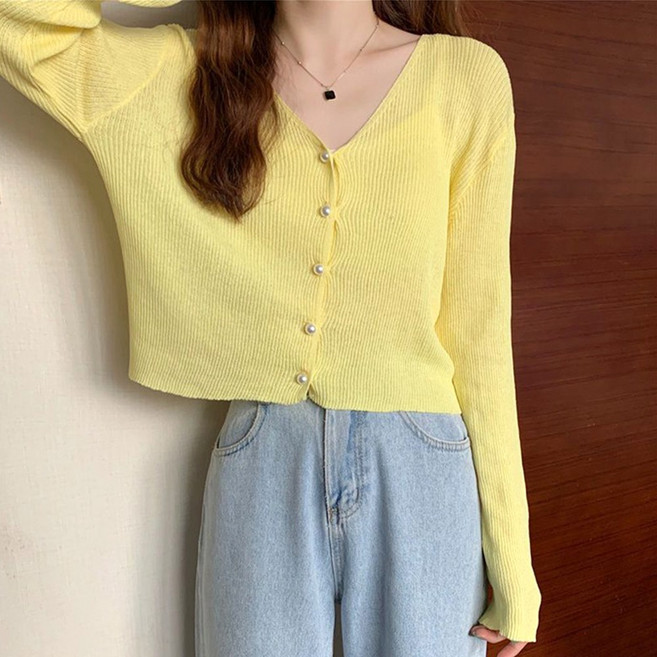 메이킹유 브이넥 골지 니트 3176르멜가디건