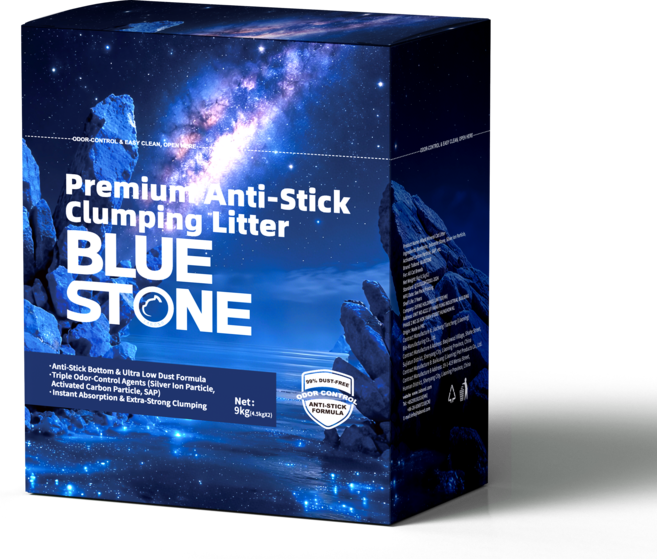 BlueStone 블루스톤 벤토나이트 고양이 모래 탈취 저분진 강력응고 논스틱 바닥 블루다이아 스타라이트, 새로운 종류의 혼합 미네랄 고양이 모래, 1개, 4.5kg