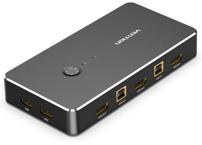 벤션 2 to 1 4K HDMI USB 포터블 KVM 스위치, AFRB0