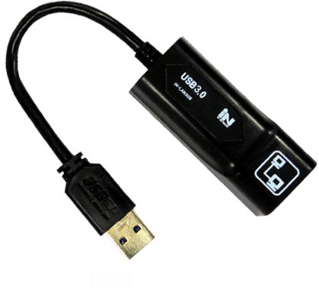인네트워크 USB 3.0 기가비트 유선랜카드 Black [IN-LAN30B] INV053, 1