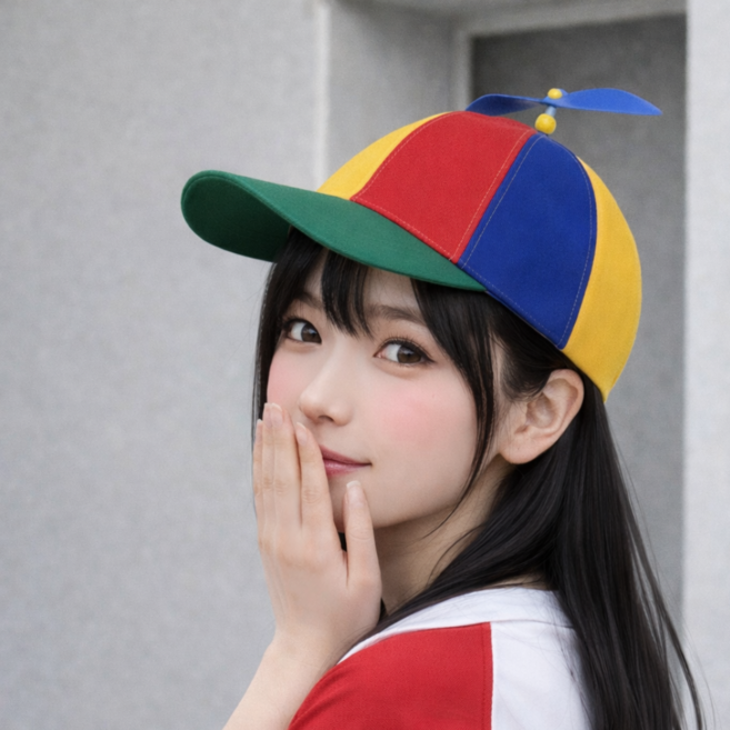 바람개비 프로펠러 모자 헬리콥터 파티 코믹소품, 1개, 혼합색상