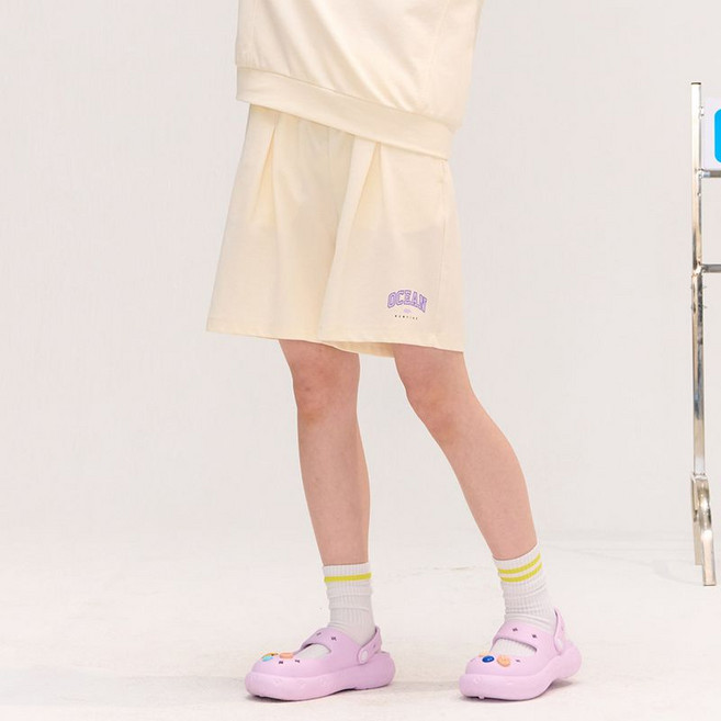 [오션스카이] [3color]여아 주름장식 웜업Pants
