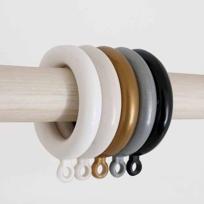 창안애 커튼링 커텐핀 커튼봉 압축봉 링 부자재, 15/17mm 화이트 커튼링, 10개